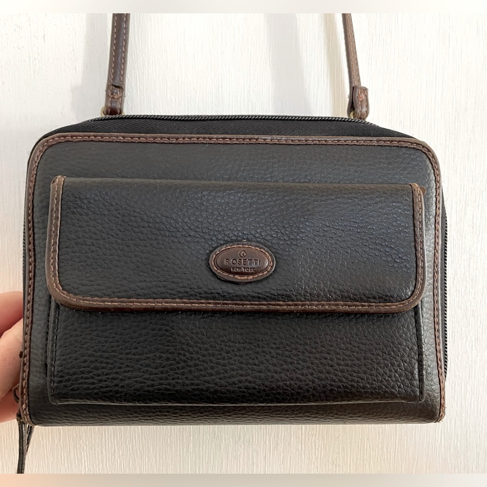 Black and Brown Rosetti Purse